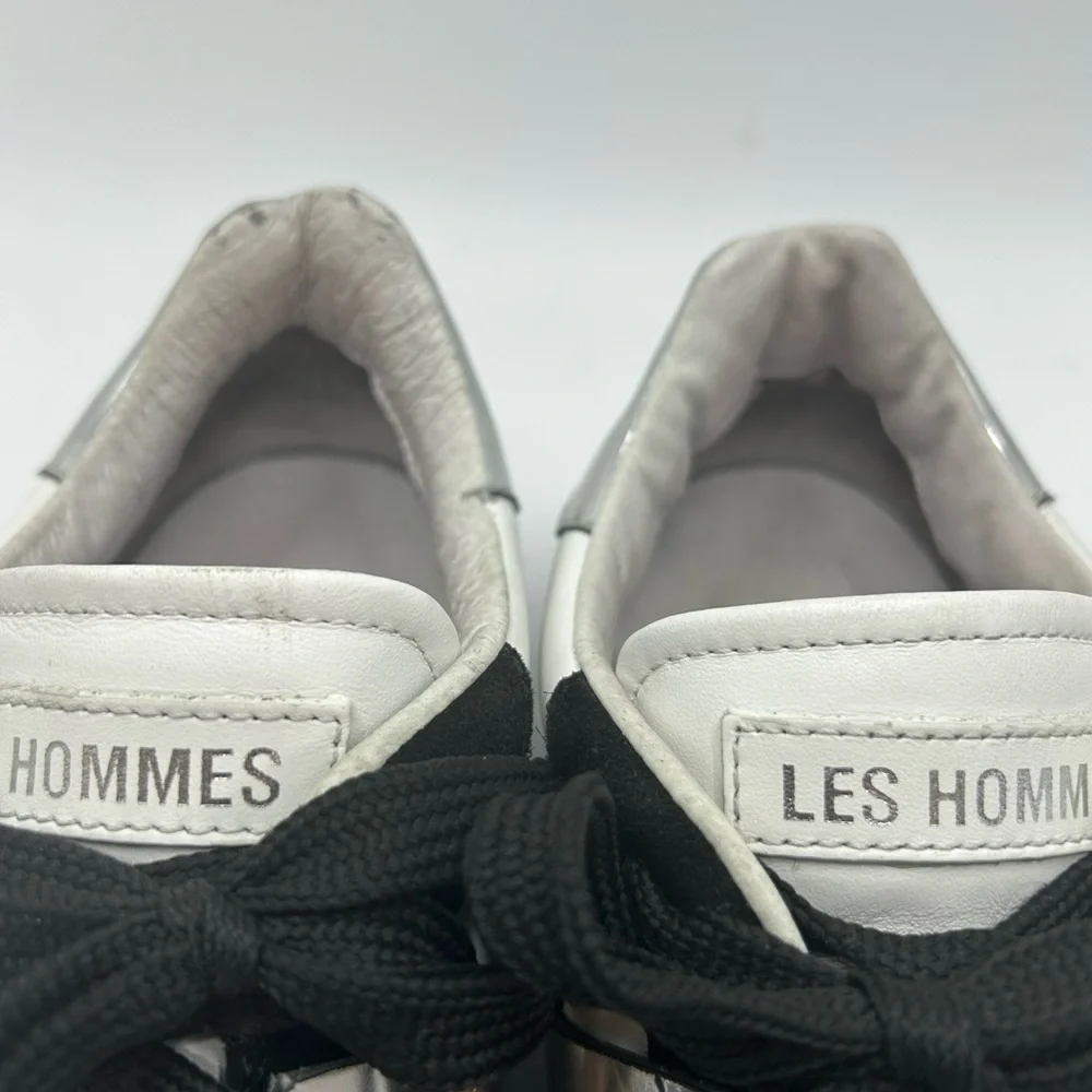 Les Hommes Black and White Men's Sneakers